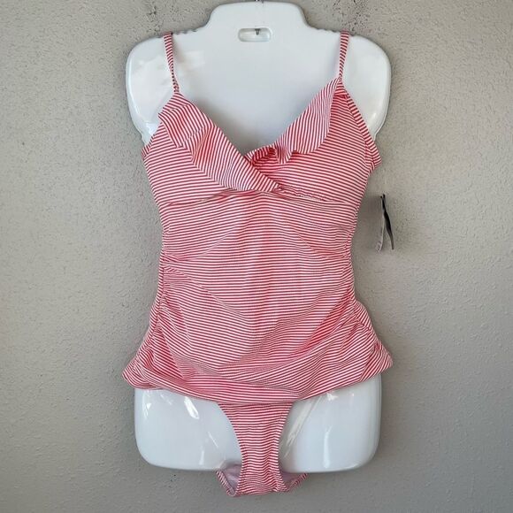 NWT Lauren Ralph Lauren Tankini and Matching Bottoms Size 16 - Picture 1 of 7